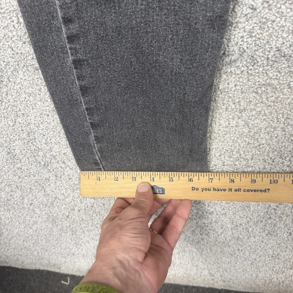 Levis Jeans Mens 36x29.5 Gray Slim Tapered Stretch Denim Charcoal Wash Classic